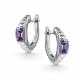 Серебряные серьги АЛЬКОР с аметистом