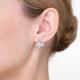 Серьги из белого золота Platina с фианитом