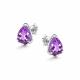 Серебряные серьги АЛЬКОР с аметистом