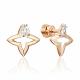 Золотые серьги Platina с фианитом
