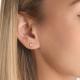 Золотые серьги Platina с фианитом