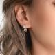 Золотые серьги Platina с фианитом