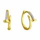 Серьги из лимонного золота SOKOLOV с фианитом