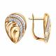 Золотые серьги SOKOLOV с фианитом
