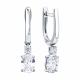 Серьги из белого золота SOKOLOV с фианитом
