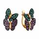 Золотые серьги SOKOLOV с фианитом и Swarovski