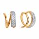Золотые серьги Diamant с фианитом