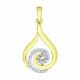 Подвеска из лимонного золота SOKOLOV с фианитом