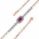 Золотой браслет ERA Jewellery с бриллиантом и рубином