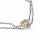 Серебряный браслет АЛЬКОР с фианитом и цитрином