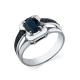 Кольцо из белого золота Мастер Бриллиант с сапфиром