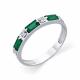 Кольцо из белого золота Мастер Бриллиант с бриллиантом и изумрудом