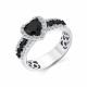 Кольцо из белого золота Мастер Бриллиант с бриллиантом и чёрным бриллиантом