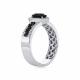 Кольцо из белого золота Мастер Бриллиант с бриллиантом и чёрным бриллиантом