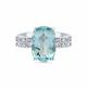Кольцо из белого золота Мастер Бриллиант с бриллиантом и аквамарином