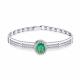Браслет из белого золота Мастер Бриллиант с бриллиантом и изумрудом