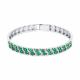 Браслет из белого золота Мастер Бриллиант с бриллиантом и изумрудом