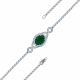 Браслет из белого золота Мастер Бриллиант с бриллиантом и изумрудом