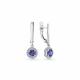 Серьги из белого золота Мастер Бриллиант с бриллиантом и танзанитом