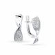 Серьги из белого золота Мастер Бриллиант с бриллиантом