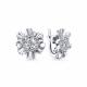 Серьги из белого золота Мастер Бриллиант с бриллиантом