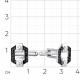 Запонки из белого золота Мастер Бриллиант с чёрным бриллиантом