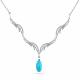 Колье из белого золота Мастер Бриллиант с бриллиантом и бирюзой