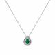 Колье из белого золота Мастер Бриллиант с бриллиантом и изумрудом