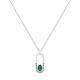 Колье из белого золота Мастер Бриллиант с бриллиантом и изумрудом