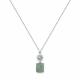 Колье из белого золота Мастер Бриллиант с бриллиантом и аквамарином