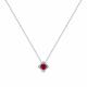 Колье из белого золота Мастер Бриллиант с бриллиантом и рубином
