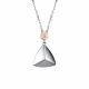 Серебряное колье АЛЬКОР с золотой накладкой и бриллиантом