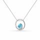 Серебряное колье АЛЬКОР с агатом