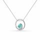 Серебряное колье АЛЬКОР с фианитом и агатом