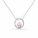 Серебряное колье АЛЬКОР с фианитом и кварцем