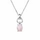 Серебряное колье АЛЬКОР с фианитом и кварцем
