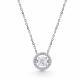 Серебряное колье АЛЬКОР с танцующим горным хрусталем и фианитом