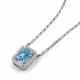 Серебряное колье АЛЬКОР с бриллианитом и фианитом