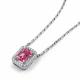 Серебряное колье АЛЬКОР с бриллианитом и фианитом