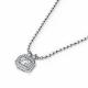 Серебряное колье АЛЬКОР с фианитом и горным хрусталём
