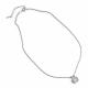 Серебряное колье АЛЬКОР с фианитом и горным хрусталём