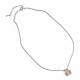 Серебряное колье АЛЬКОР с фианитом и цитрином