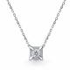 Серебряное колье АЛЬКОР с фианитом и муассанитом