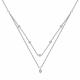 Серебряное колье АЛЬКОР с фианитом