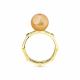 Кольцо из лимонного золота Мастер Бриллиант с бриллиантом и жемчугом