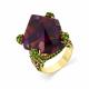 Кольцо из лимонного золота Мастер Бриллиант с аметрином, турмалином и хромдиопсидом