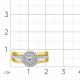 Кольцо из лимонного золота Мастер Бриллиант с бриллиантом