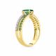 Кольцо из лимонного золота Мастер Бриллиант с бриллиантом и изумрудом