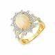 Кольцо из лимонного золота Мастер Бриллиант с бриллиантом и опалом
