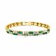 Браслет из лимонного золота Мастер Бриллиант с бриллиантом и изумрудом